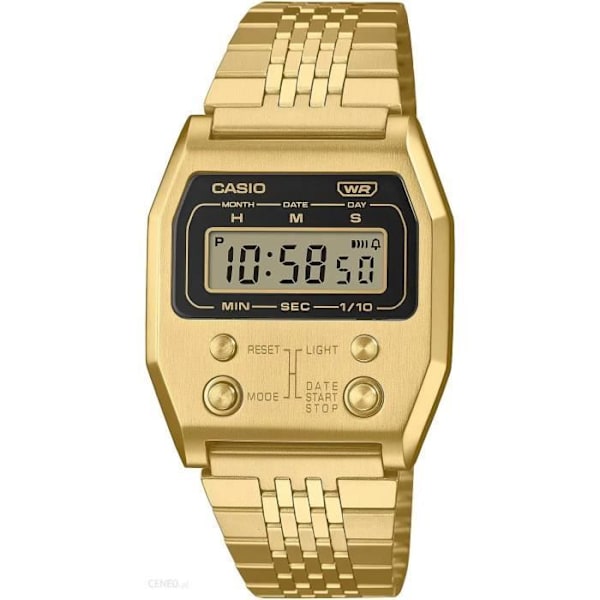 Ur - Casio - A1100G-5EF - Forgyldt rustfrit stål - Vandtæt 3 Atm - Digital gyllene