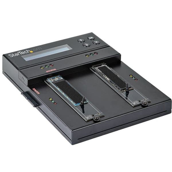 Diskduplikator og sletter - StarTech.com - M.2 SATA & NVMe - 7,5 Go/min - 2.5/3.5 tommer - Standalone