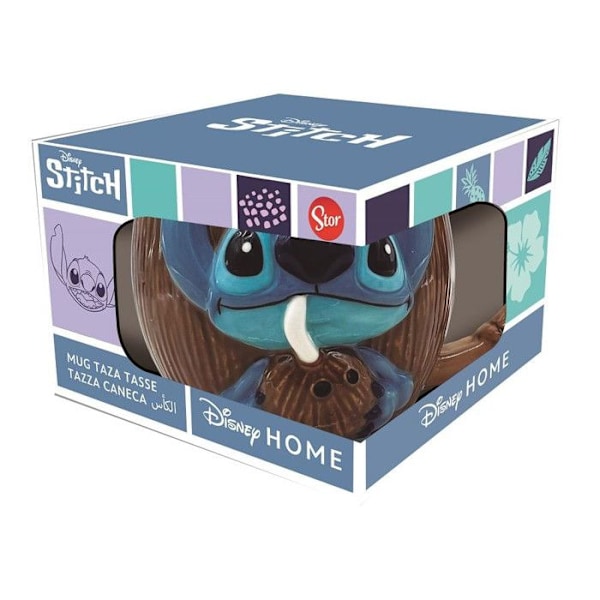 Mug 3D - Disney - Stitch - Kokosnød - 414 ml - Multifarvet - Barn Flerfärgad