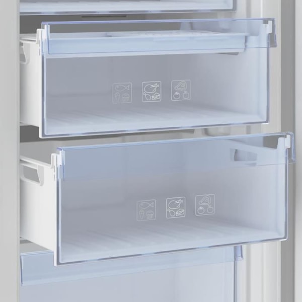 Kaappipakastin - BEKO sarja b100 - RFNE290L41WN - Luokka E - 256 L - 5 laatikkoa - 59,5 x 70 x 171,4 cm - Valkoinen Vit