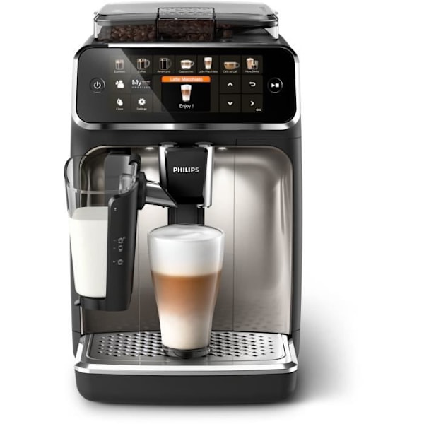 PHILIPS Helt automatisk espressomaskine - 12 lækre kaffevarianter tilberedt med friske bønner - TFT-skærm (EP5447/90)
