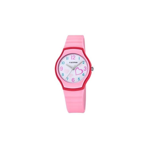 Ure - CALYPSO - Pigeur Calypso rosa - Silikonearmbånd - Rund etui - Analog visning