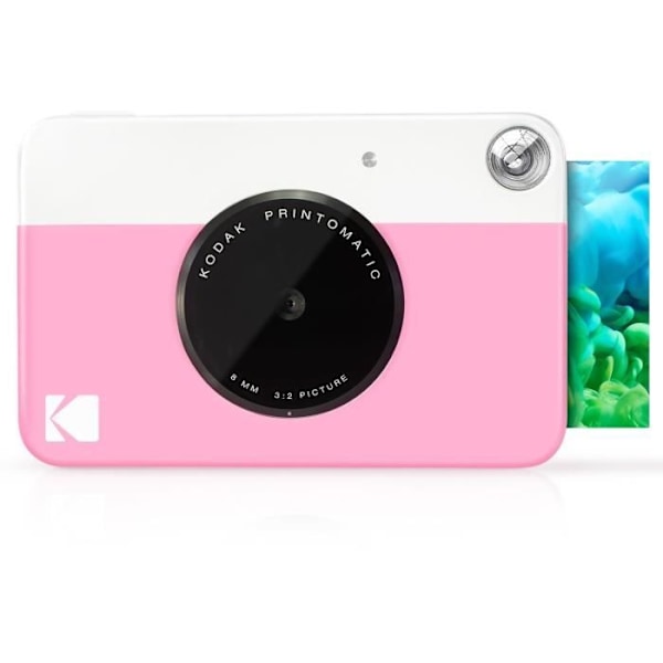 Instant Print Camera - KODAK - Printomatic - Pink - Zink Sticker Paper 5x7,6cm