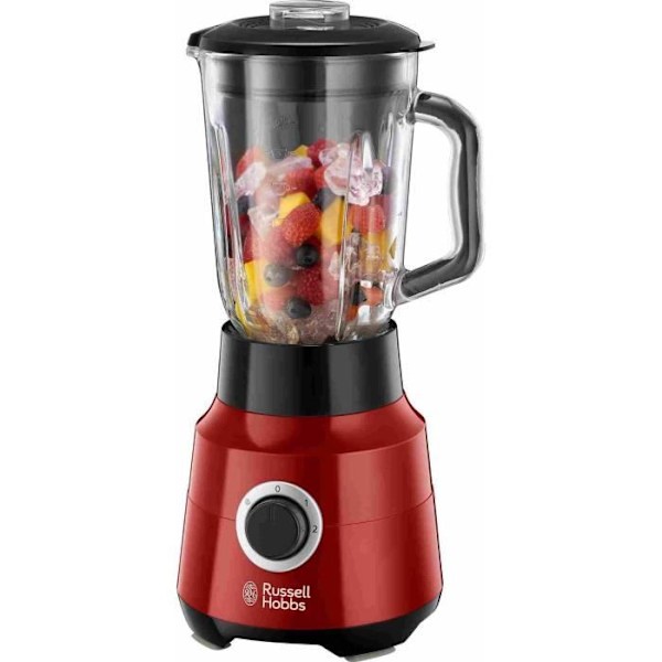 Blender - RUSSELL HOBBS - Compact Home 25290-56 - 400 W - Børstet rustfrit stål - Glas skål 1 L - 2 hastigheder + pulse