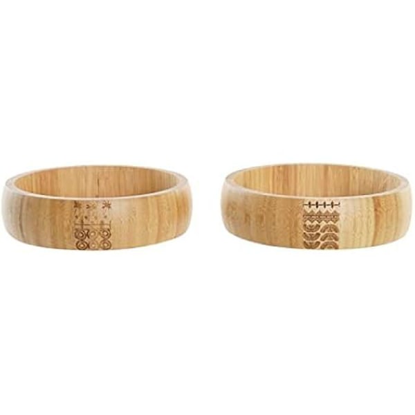 Salladsskål - DKD HEMINREDNING - Estándar - Flerfärgad - Bambu - 20x20x5 cm mångfärgad