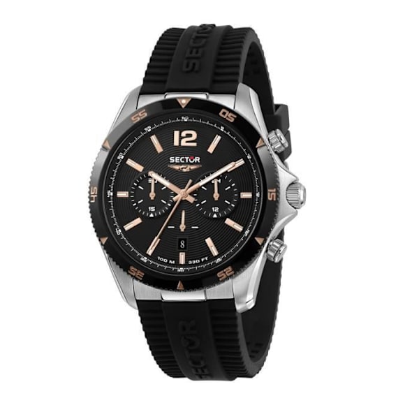Ur - SECTOR NO LIMITS - R3271631002 - Chronograf - PVD Stål Sort - Sort Silikone Svart