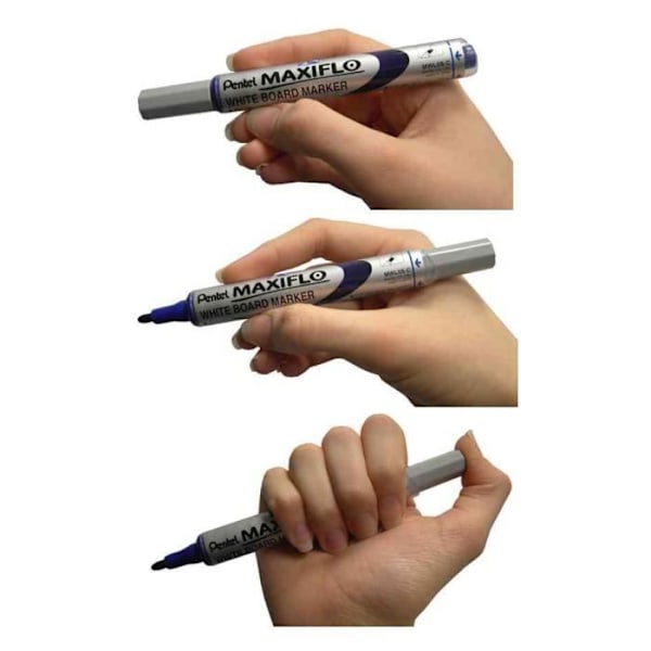 Whiteboard markør - PENTEL - MAXIFLO MWL5M - Bullet tip - Sletbar - Flydende blæk Svart