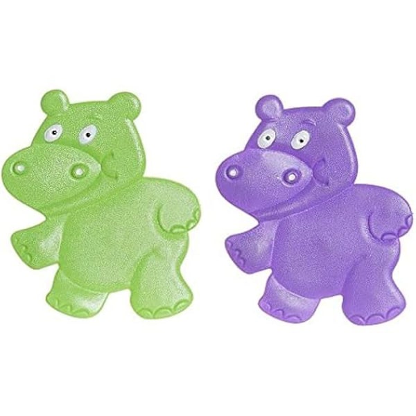 Badmatta - DKD Home Decor - Set om 2 - Grön PVC - 10 x 1 x 13 cm - Flerfärgad Flerfärgad