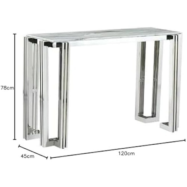 Konsoli - DKD HOME DECOR - Estándar - Lasi ja teräs - Monivärinen - 120x45x78 cm mångfärgad