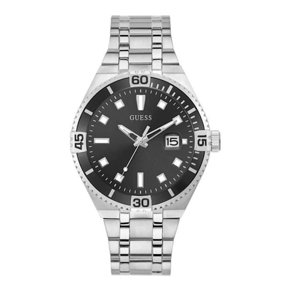 Ur - Guess - Premier GW0330G1 - Rustfrit stål - Vandafvisende 50m - Sort Silver, Svart