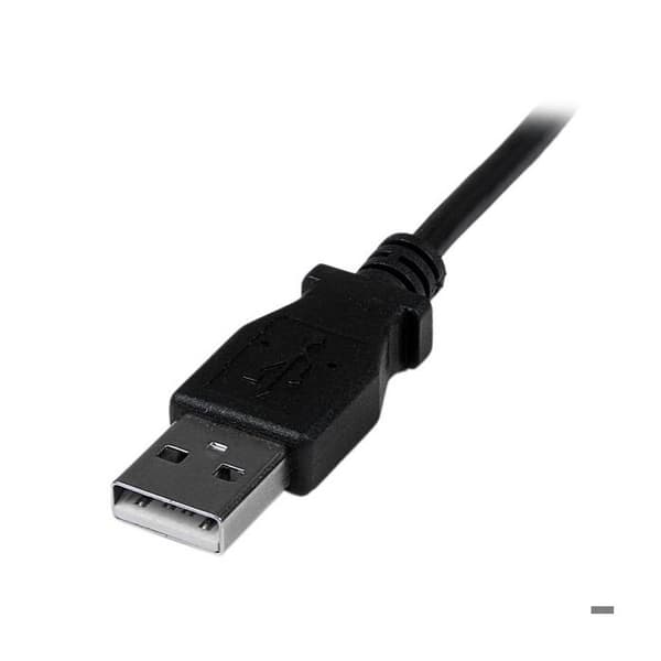 Mini USB-A til Mini B kabel vinklet 90° nedad - STARTECH - 2m - Dobbelt skærmet - 90 graders stik
