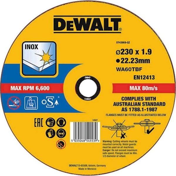 Skæreskive 1 stk. Dewalt DT43909-QZ 1 stk.