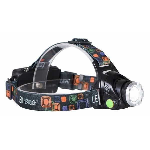 Trådløs Hovedlampe T6 - LIBOX - LB0107 - Meget Lysstærk - Fleksibel Anvendelse - Høj Kvalitet Sort