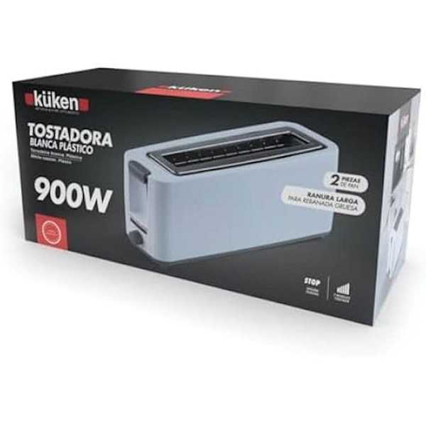KUKEN 900W muovinen leivänpaahdin 2 kpl