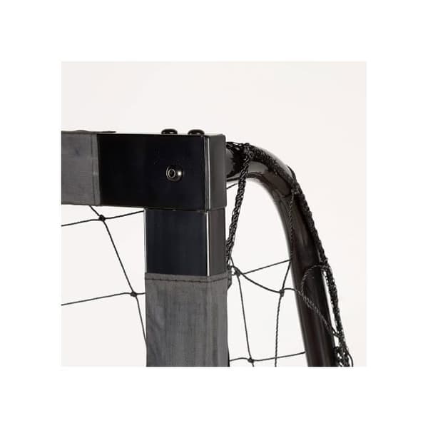 Fodboldmål til mobil brug - AKTIVE - 180x120x60 cm - Stålstruktur - Polyester net - 5 fastgørelsespæle Sort