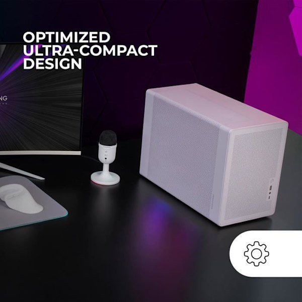 Mini Tower Case - MARS GAMING - MC-XPRO - Hvid - Åben Design - Optimering af Luftstrøm