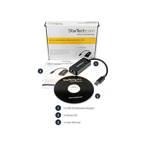 USB 3.0 - GbE - Liitäntäadapteri - Gigabit Ethernet USB RJ45 - Musta - USB31000SPTB