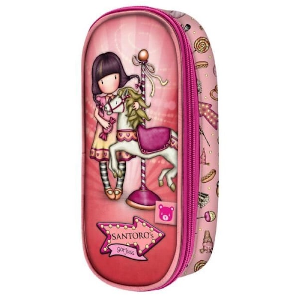 Skolepung - Gorjuss - Carousel - Laks - 10 x 23 x 6 cm - Lynlås Lax
