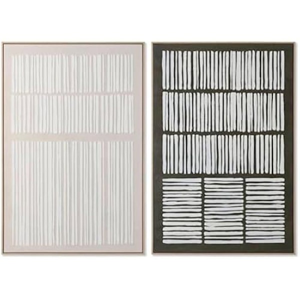 Vitt whiteboard - HOME ESPRIT - Flerfärgad - 2 enheter - 4,5 x 83 x 123 cm - Opaque mångfärgad