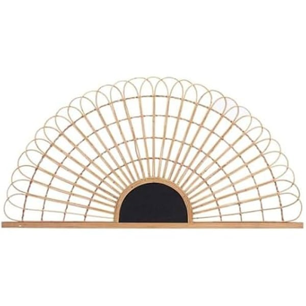 Sengegavl Vifte Brun Sort Rattan - Gavedekoration - 160 x 80 x 2 cm - Etnisk - Ailleurs Flerfärgad