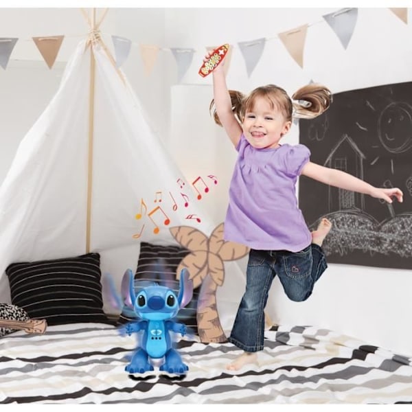 Lexibook - Bilingual och interaktiv fjärrstyrd Stitch-robot, med den riktiga rösten av Stitch