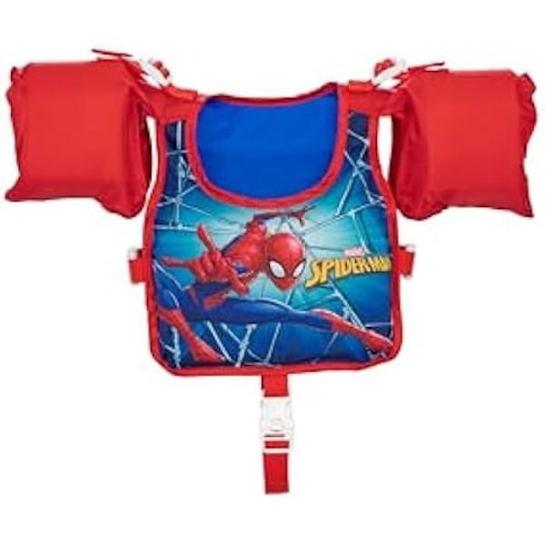 Simdräkt - BESTWAY - Spiderman™ - 56 cm - Inbyggda skumarmar - Justerbar passform Blå röd
