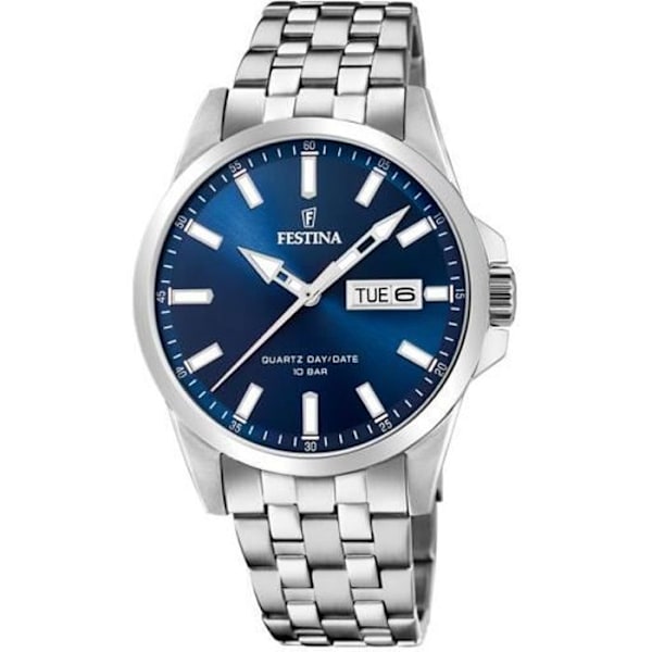 Ur - Festina - F20357-3 - Analog - Rustfrit stål - Blå Grå