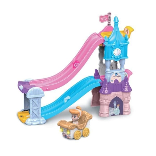 VTECH TUT TUT DISNEY PRINSESSOR BILAR - SLOTT - FÖRTRYLLD RUTA (+ CINDERELLAS förtrollade bröllopsvagn) Flerfärgad