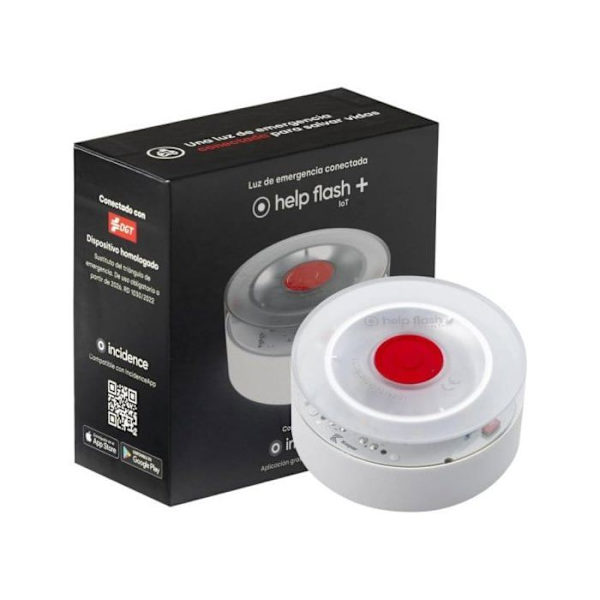 Nødlys Help Flash IOT Plus Hvid Geolokalisering LED App