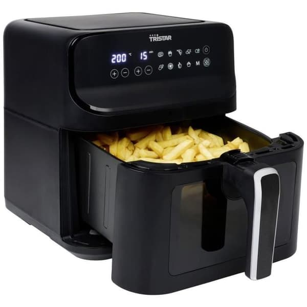 Fritøser med varmluft - TRISTAR - FR-9037 - 1300 W - Sort - 3 Liter Sort
