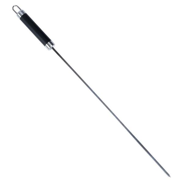 Stålspyd - BBQ - 47 cm - Sæt af 4 - Sølv og sort Silver och svart