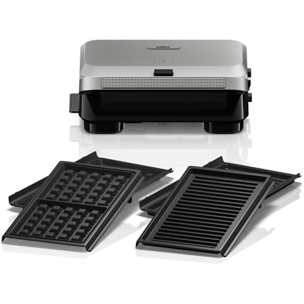 Grilli - BRAUN - Sandwich Maker 5 SM5005 - 800 W - Inox / Musta Ruostumaton teräs ja musta