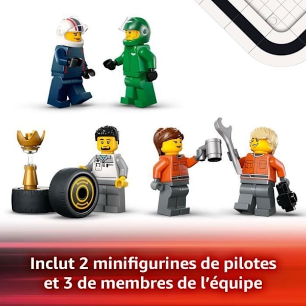 LEGO City 60445 F1-lastbil med F1-bilerne RB20 og AMR24 - Spil til drenge fra 8 år. Flerfärgad