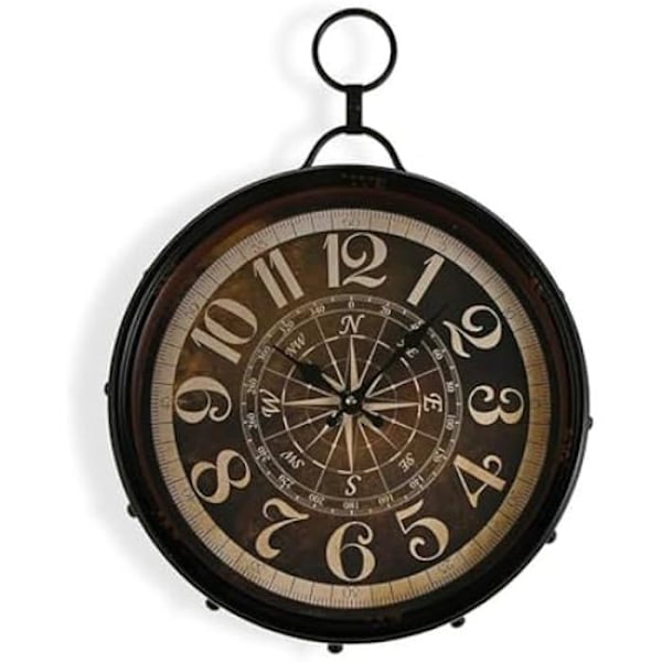 Väggklocka - VERSA - Flerfärgad - Metall - 56 x 41,5 x 7,5 cm - Modern stil Flerfärgad