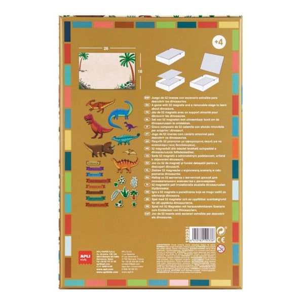 Peli - Magneetit - Magneettipuzzle - Dinosaurukset - Lapsi - Apli Kids