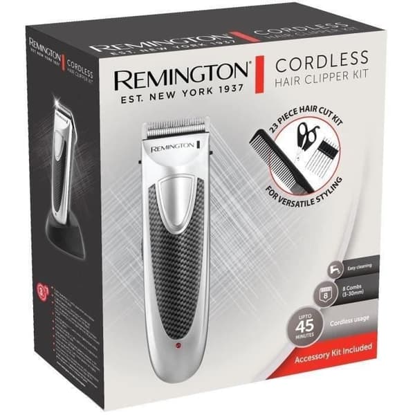 REMINGTON HC4110 Hårklipper - Rustfrit Stål Blade, 8 Klippeguider, Brug Med/ Uden Ledning