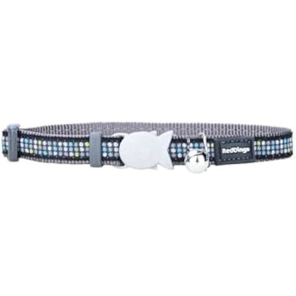 Hundhalsband - RÖD DINGO - Modern Style On Cool Grey - 15 x 24-36 cm - Mellanstor - Flerfärgad mångfärgad