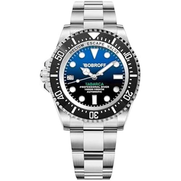 BOBROFF BF0003i herrearmbåndsur - Automatisk - Ø 42 mm - Safirglas - Vandtæt 100 ATM Silver
