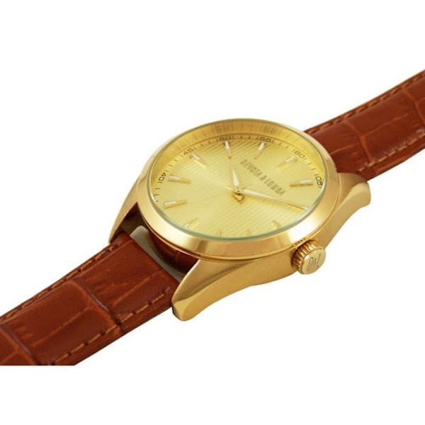 DEVOTA & LOMBA DL014ML-02BRG Herreur - Quartz - Analog - 5ATM Vandtæt - Guld