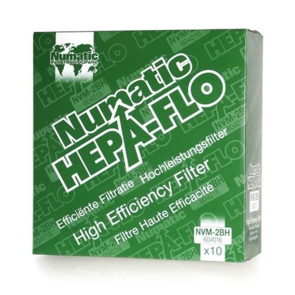 Fickpåse Hepaflo 9L NVM-1CH - Numatic - För dammsugare Henry, Hetty, James och Harry - Set med 10 påsar