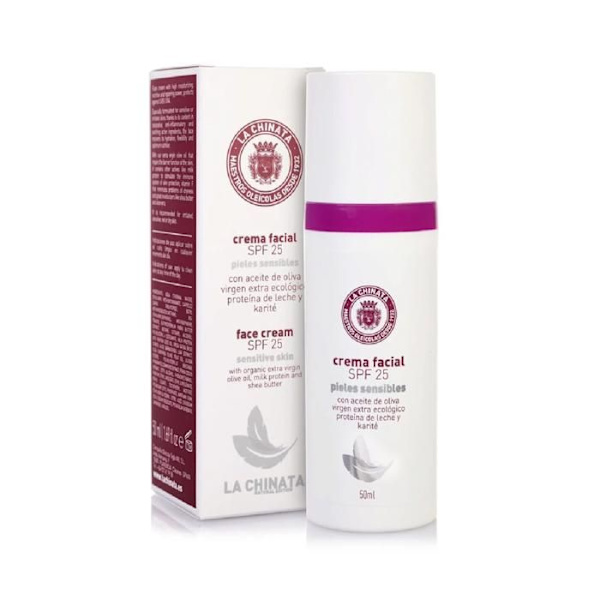 "Kasvovoide SPF 25 'Herkkä iho' - La Chinata (50 ml)"