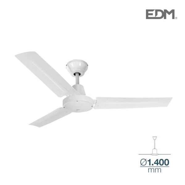 Vit industritakfläkt Ø140cm 130M3/MIN Vit
