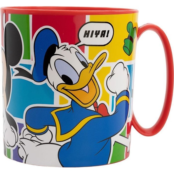Mugg - Tataway - Disney Mickey Mouse - Plast - 350 ml - Mikrovågsugnssäker Röd