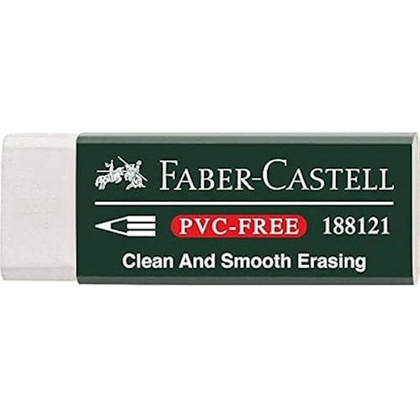Pyyhkimet - FABER-CASTELL - 7081 N - Laatikko 20 kpl - Poistaa grafiitin ja värin Grøn