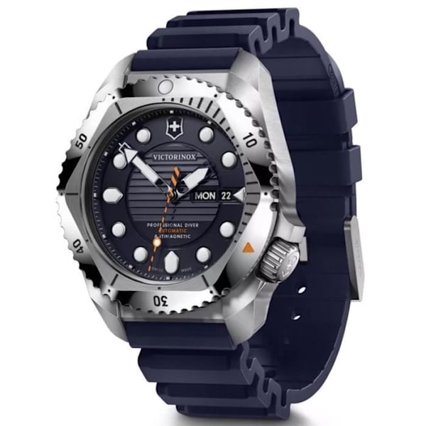 Kello - VICTORINOX - Dive Pro 241995 - Mekaaninen - Ruostumaton teräs - Sininen kumihihna Blå