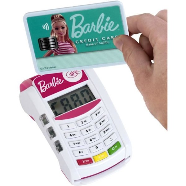 Barbie-sähkökioski - KLEIN - 7335 - Lisävarusteilla - Sopii yli 3-vuotiaille Vit, rosa, turkos
