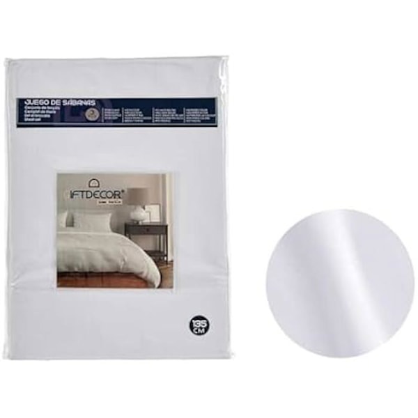 Vitt sängset för 135 cm säng - Presentdekor - 3 st Flerfärgad