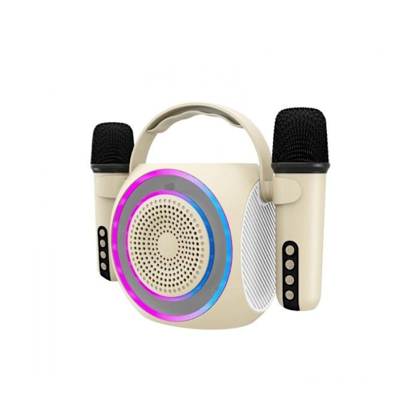 Celly, trådløs højttaler med dobbelte mikrofoner og RGB-lys, Bluetooth-mikrofon med en rækkevidde på op til 10m,