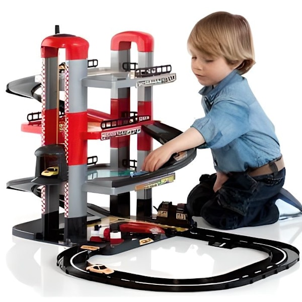 MOLTO børnegarage i flere etager - 4 biler + elevator + vask + tankstation Flerfärgad