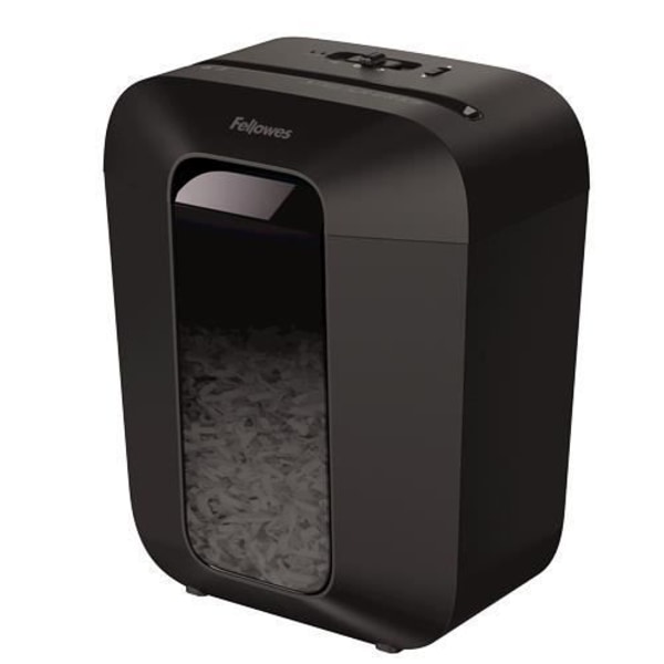 Dokumentmakulator - FELLOWES - LX50 - Krydsskåret - 9 ark - 17 liter Svart